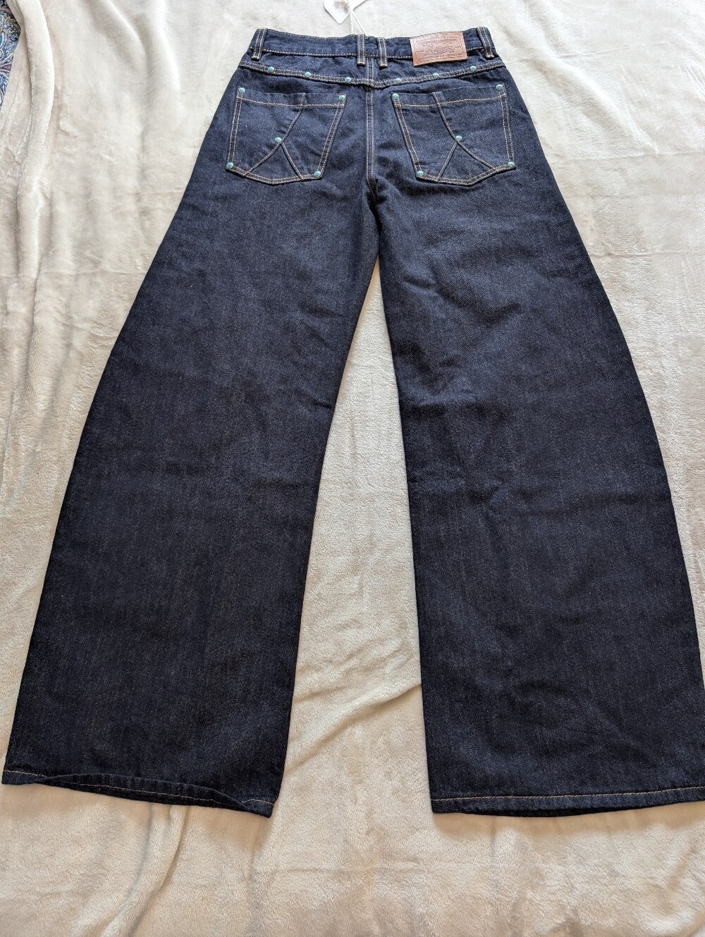 Aelfric Eden Baggy Jeans Vintage Rivet Barrel High Waisted Wide Leg Y2k NWT 29 - Picture 9 of 15